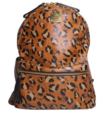 Leopard Print Backpack, front view